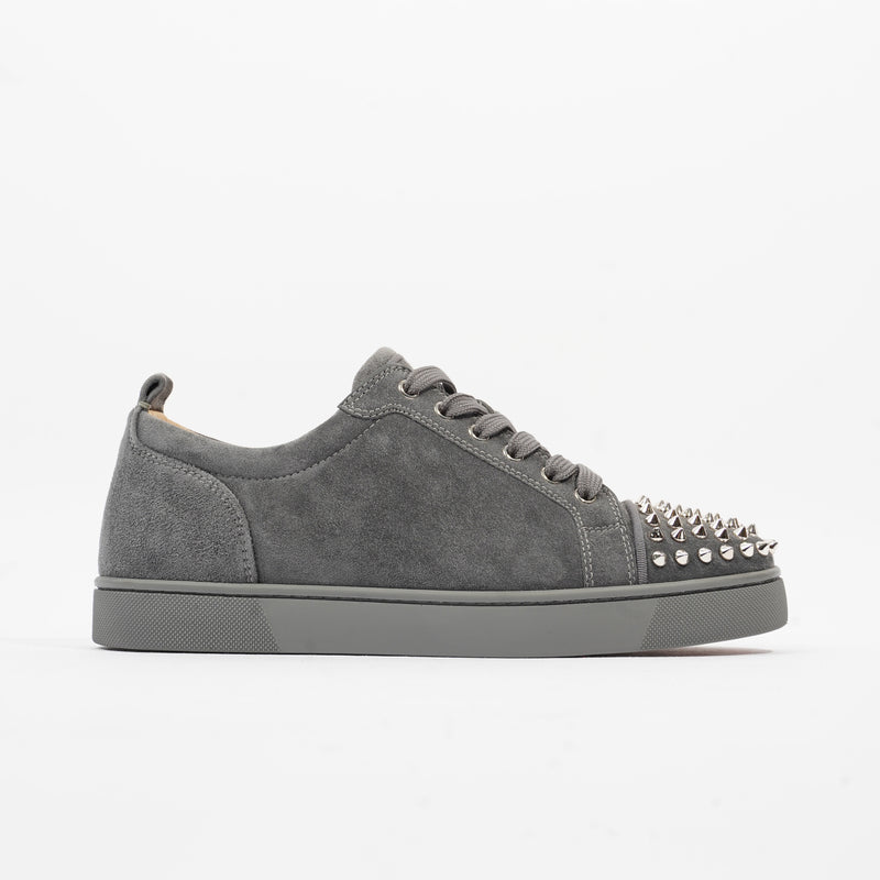  Christian Louboutin Louis Junior Spikes Grey Suede EU 42 UK 8