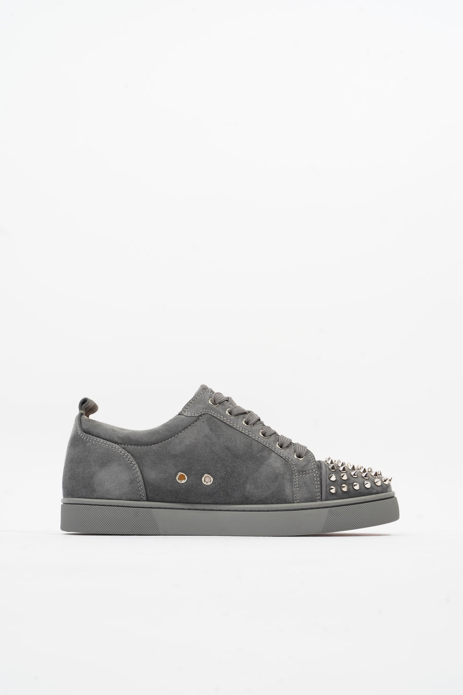 Christian Louboutin Louis Junior Spikes Grey Suede EU 42 UK 8 Image 4