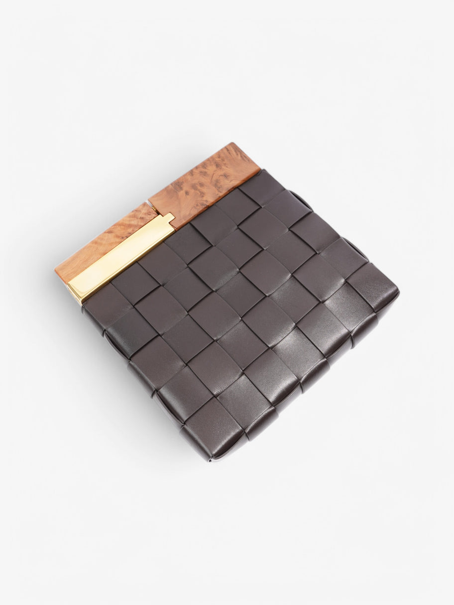 Bottega Veneta Snap Clutch Brown Leather Image 3