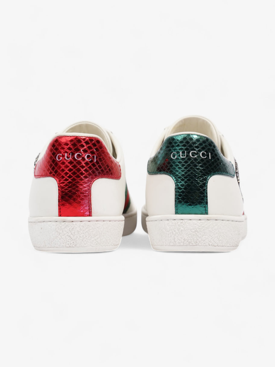 Gucci Ace Low Pin Sneakers White  / Green / Red Leather EU 36.5 UK 3.5 Image 6