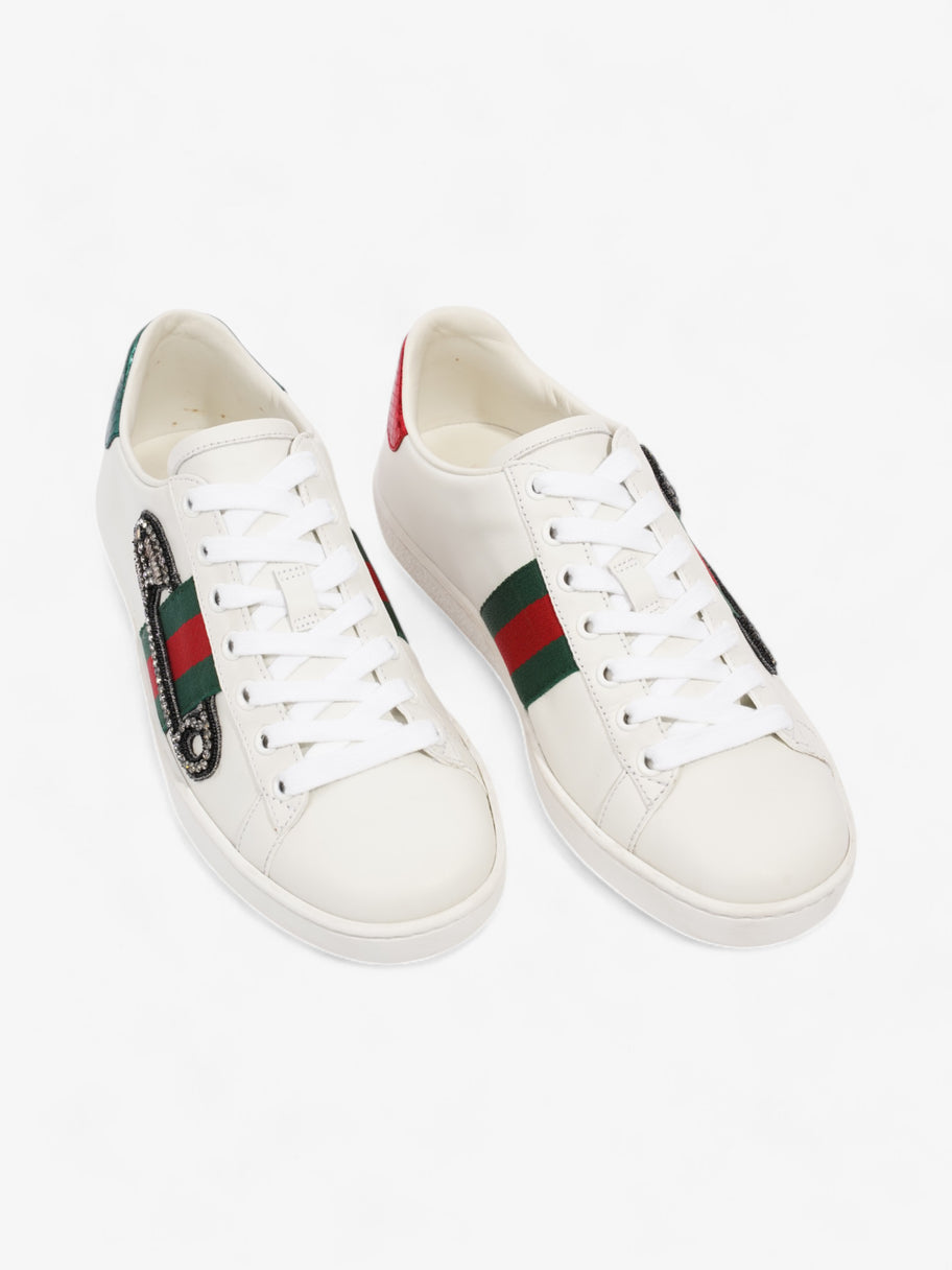 Gucci Ace Low Pin Sneakers White  / Green / Red Leather EU 36.5 UK 3.5 Image 8