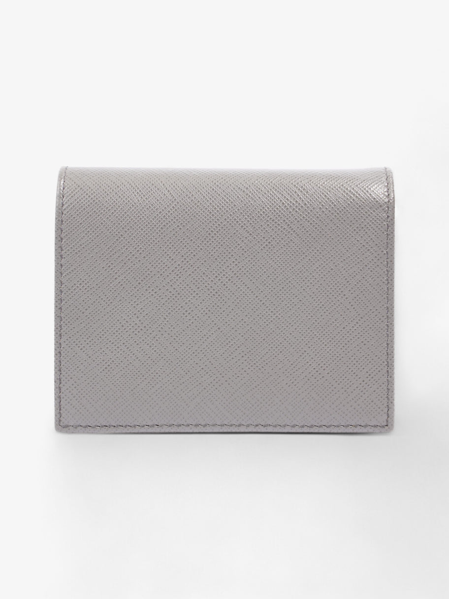 Prada Bifold Card Case Grey Saffiano Leather Image 3