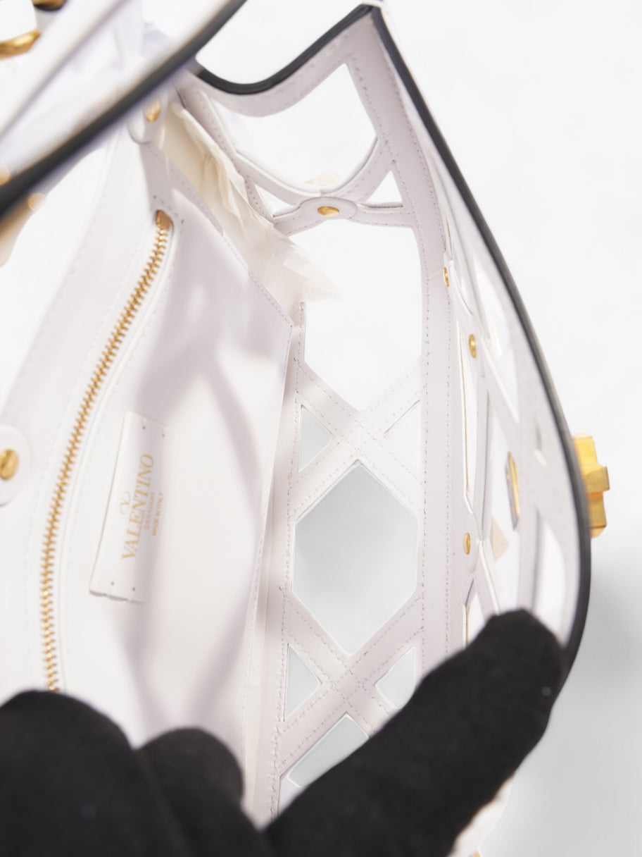 Valentino Roman Stud Clear / White Leather Image 7