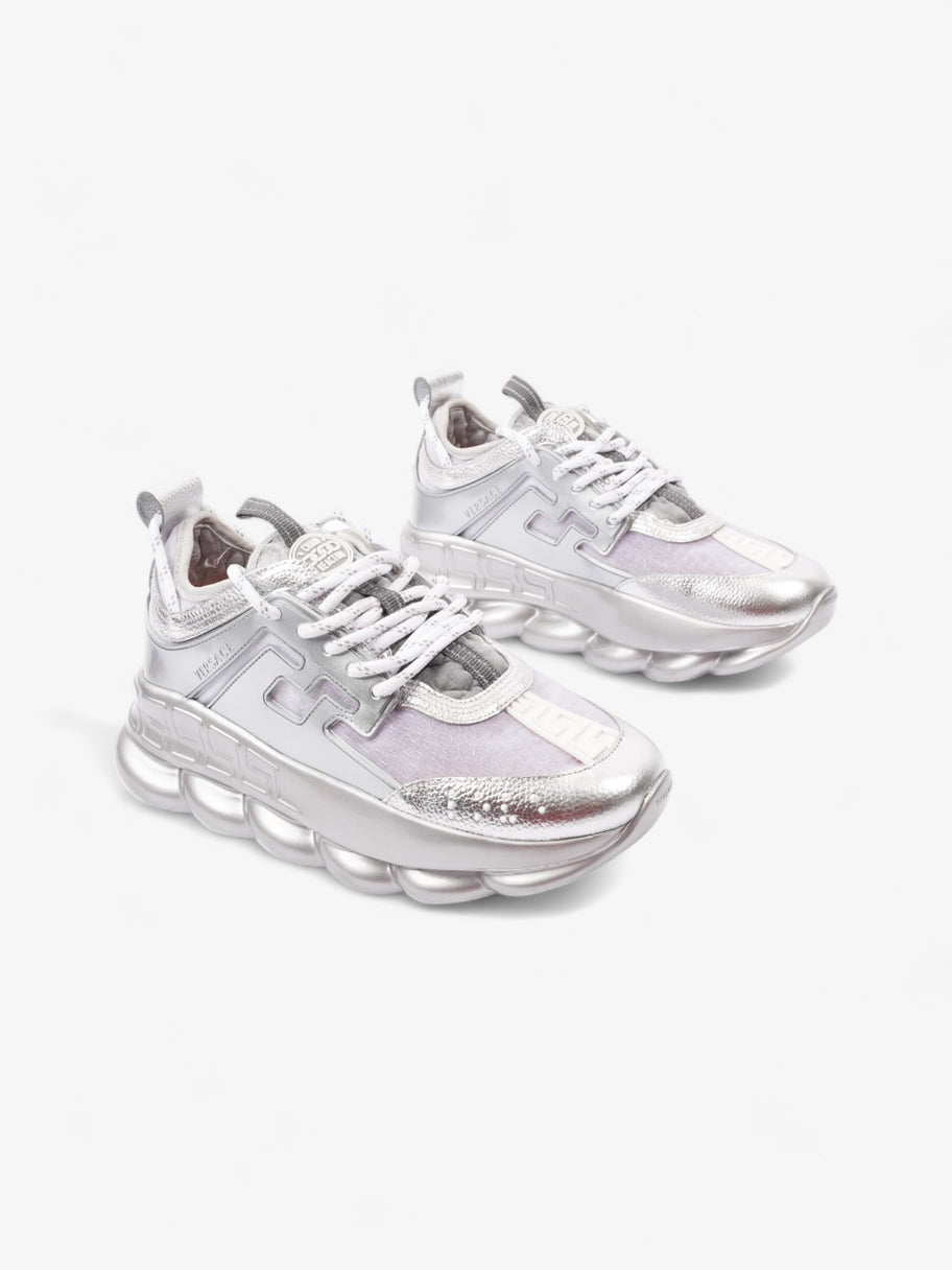 Versace Chain Reaction  Silver Neoprene EU 39 UK 6 Image 2