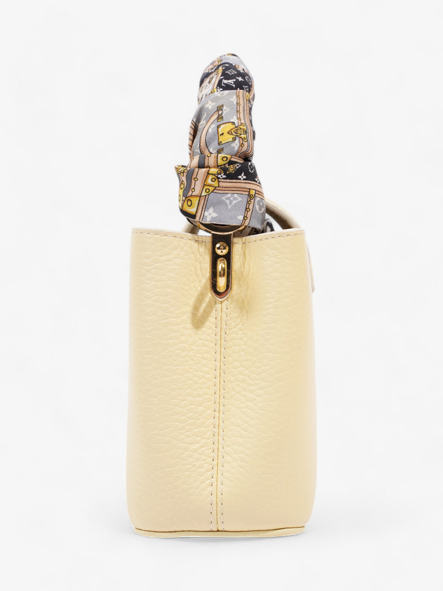 Louis Vuitton Capucines Butter Yellow / Cream Vachetta Leather Mini Image 3