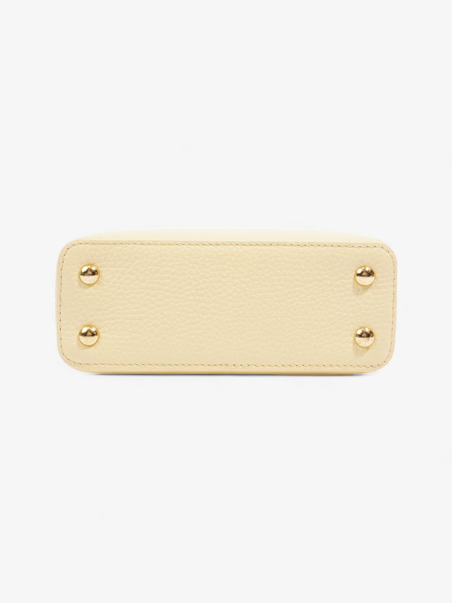 Louis Vuitton Capucines Butter Yellow / Cream Vachetta Leather Mini Image 6