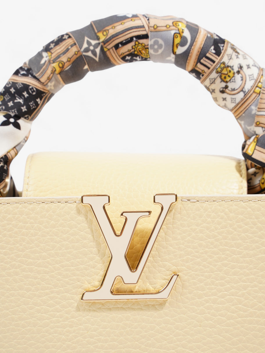 Louis Vuitton Capucines Butter Yellow / Cream Vachetta Leather Mini Image 7