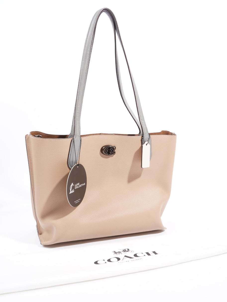 Coach Willow Tote Nude / Grey Leather Image 10