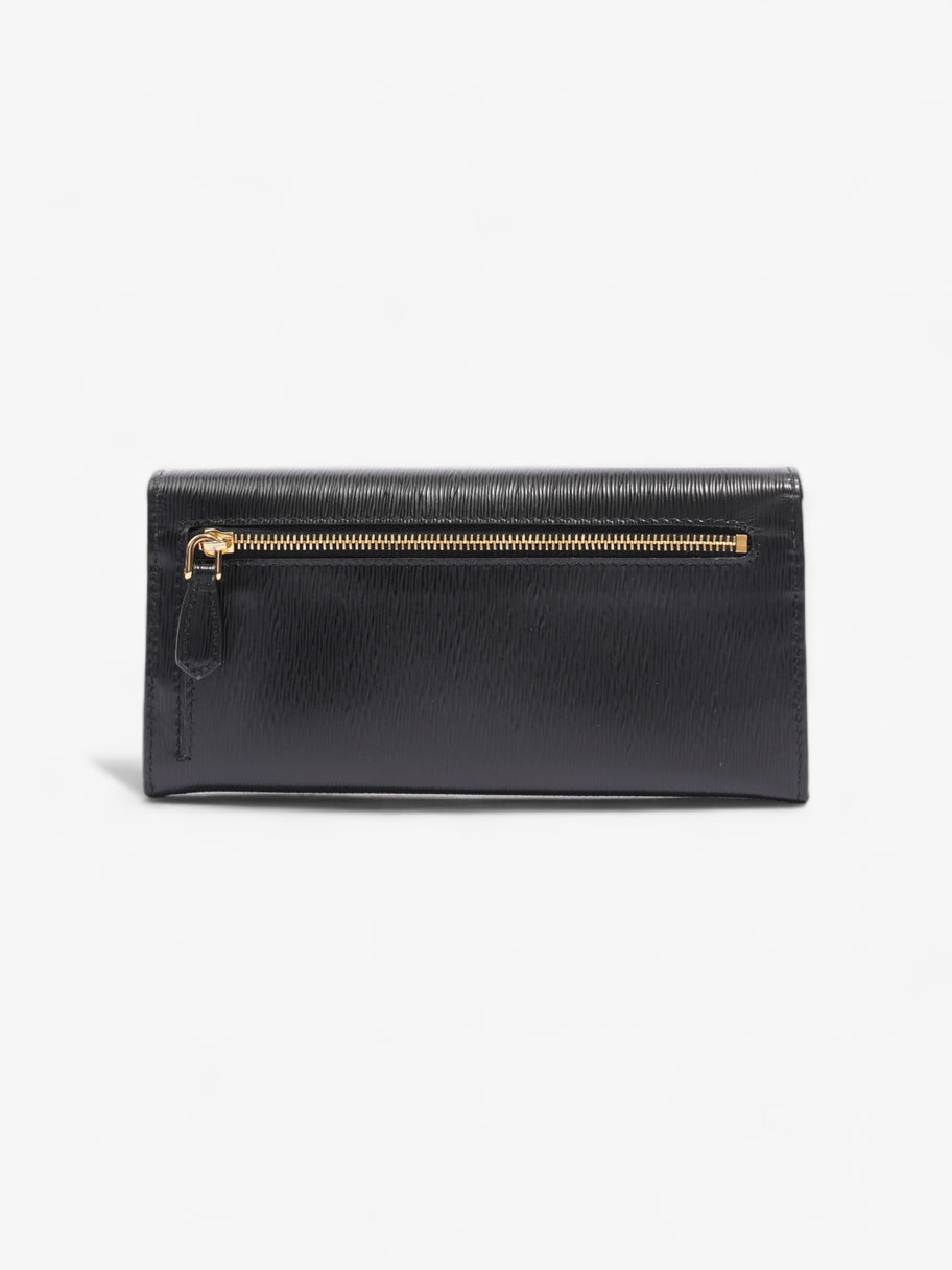 Prada Flap Continental Wallet Black Saffiano Leather Image 2