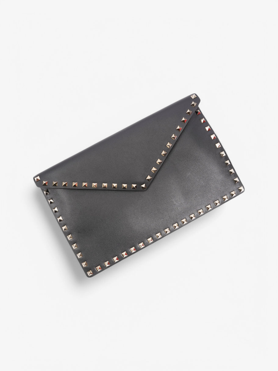 Valentino Rockstud Clutch Black Leather Image 4