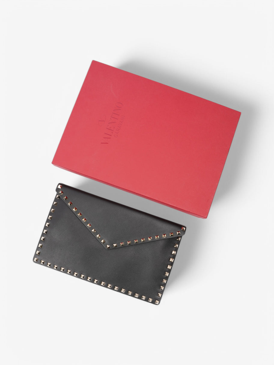 Valentino Rockstud Clutch Black Leather Image 8