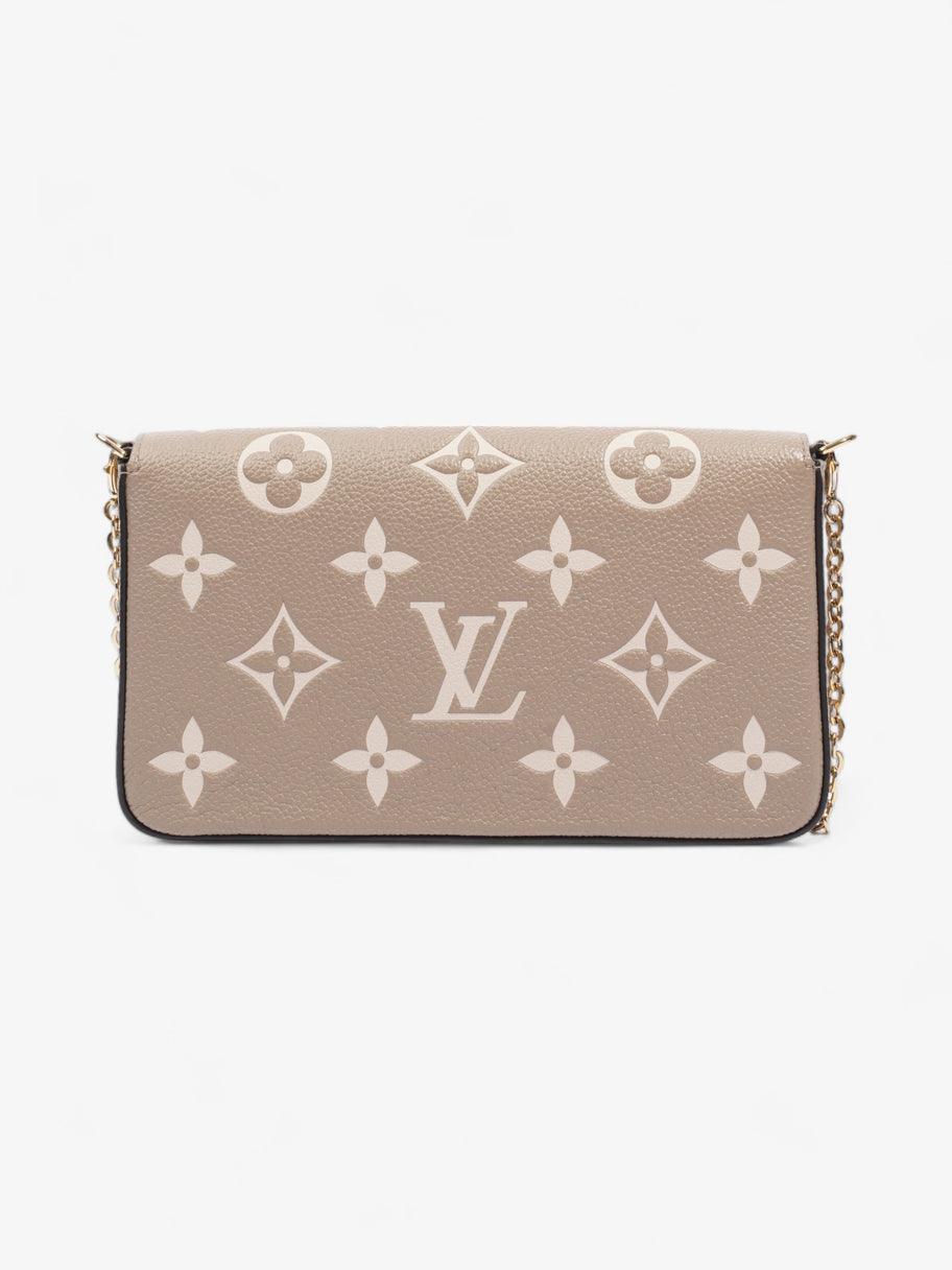 Louis Vuitton Felicie Pochette Tourterelle Gray / Cream Empreinte Leather Image 4