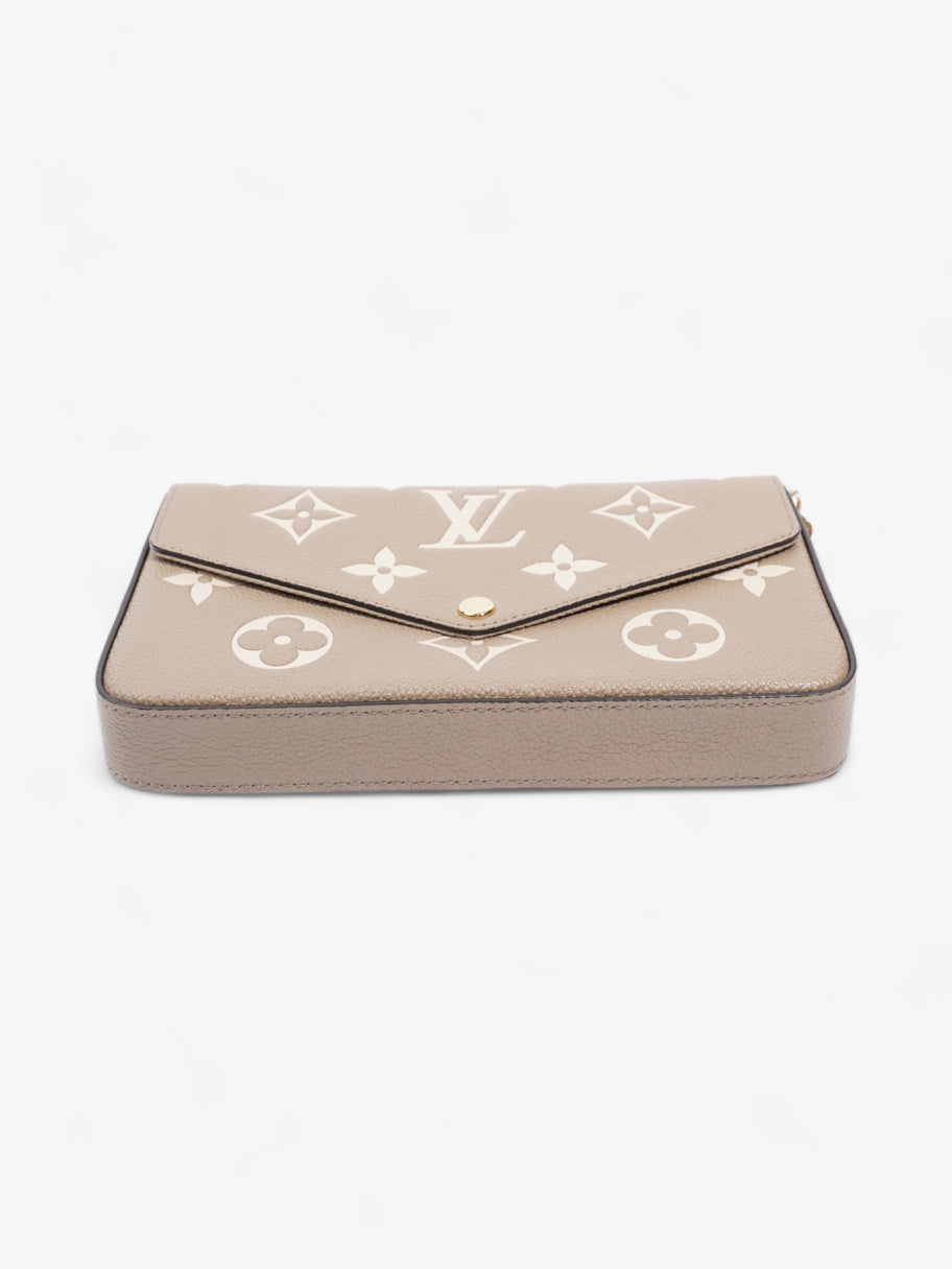 Louis Vuitton Felicie Pochette Tourterelle Gray / Cream Empreinte Leather Image 6