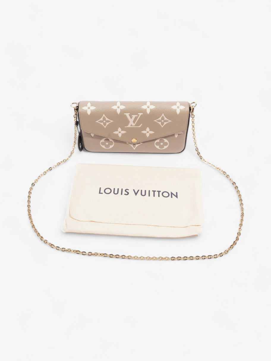 Louis Vuitton Felicie Pochette Tourterelle Gray / Cream Empreinte Leather Image 10