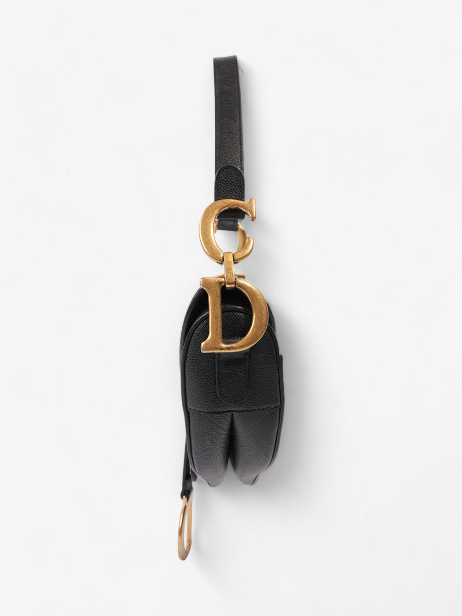 Christian Dior Saddle Bag Black Goatskin Leather Image 3