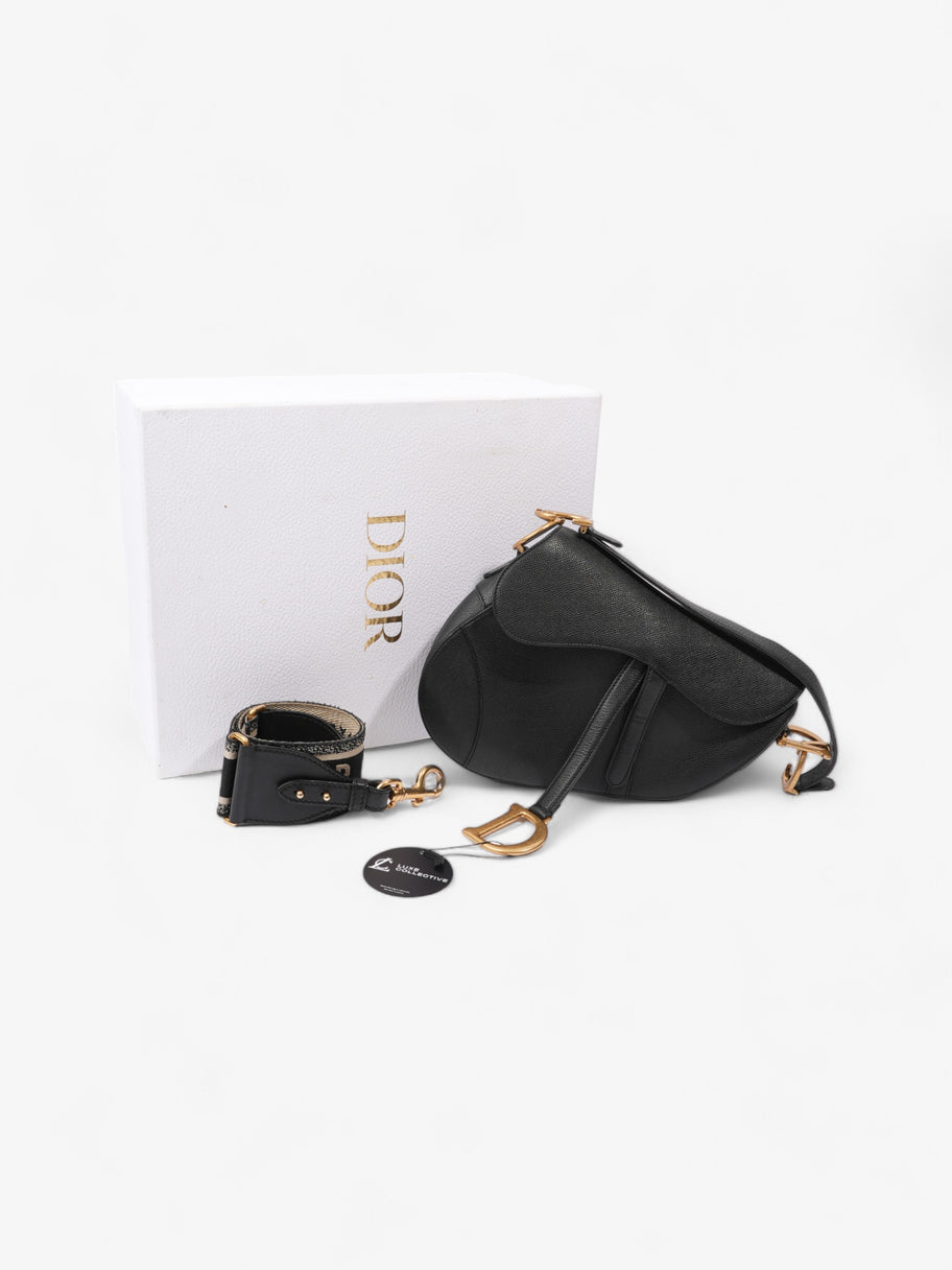 Christian Dior Saddle Bag Black Goatskin Leather Image 10