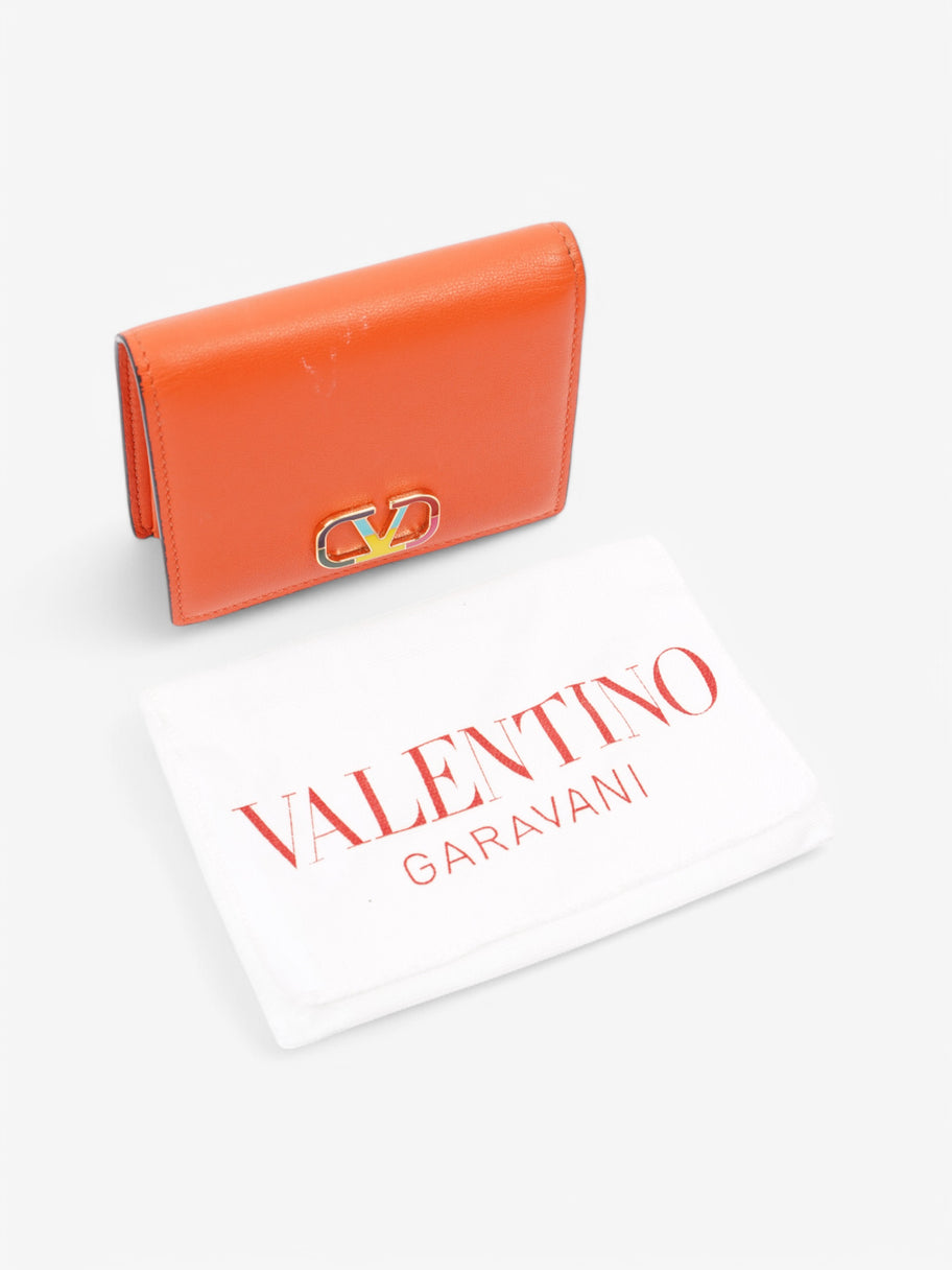 Valentino Purse Orange Leather Image 8