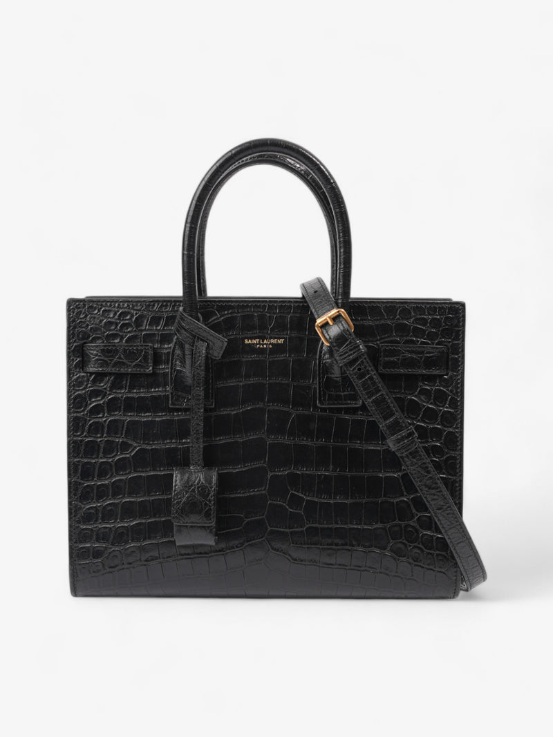  Saint Laurent Sac De Jour Black Embossed Leather Baby