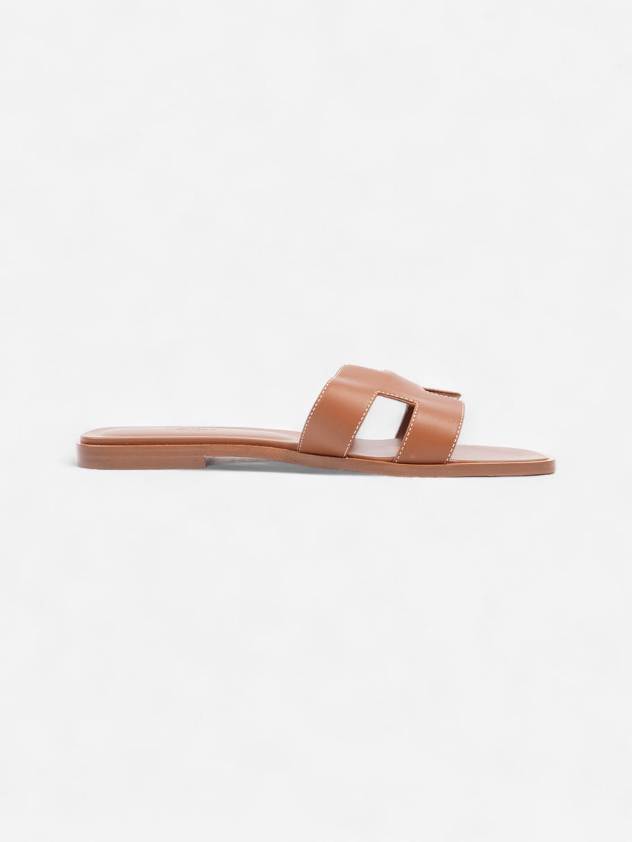 Hermes Oran Sandals Brown Leather EU 40 UK 7 Image 4