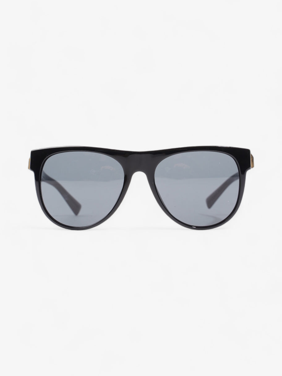 Versace Round Greca Sunglasses Black Acetate 140mm Image 1