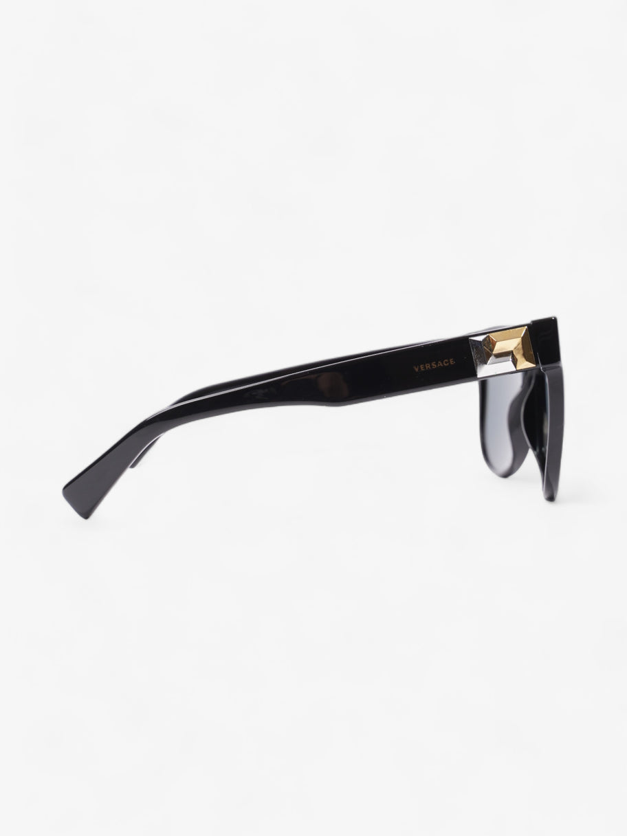 Versace Round Greca Sunglasses Black Acetate 140mm Image 4