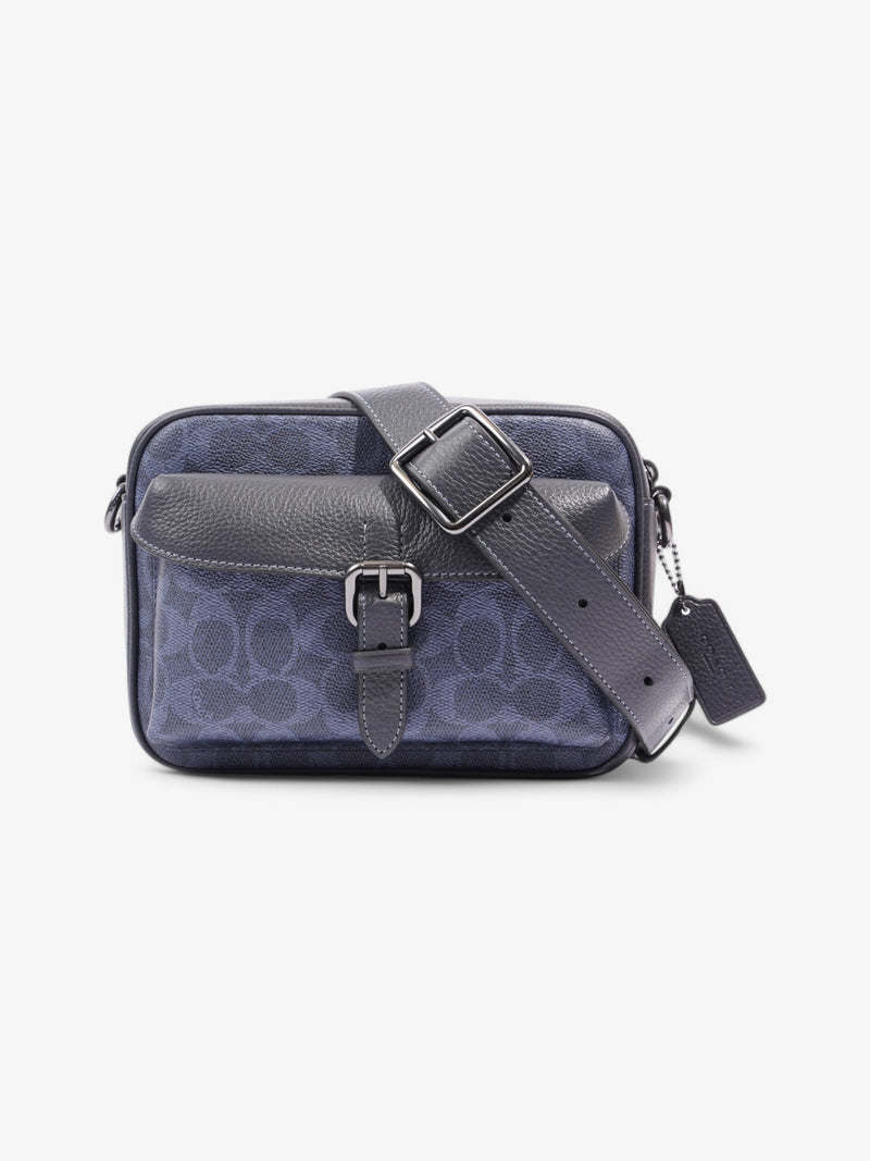  Coach Warner Crossbody Navy Coated Canvas