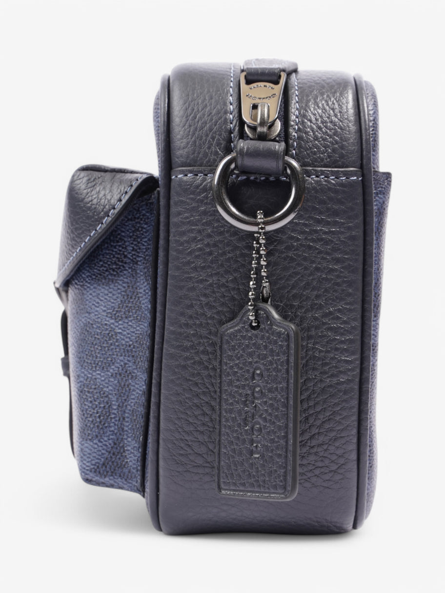 Coach Warner Crossbody Navy Coated Canvas Image 3