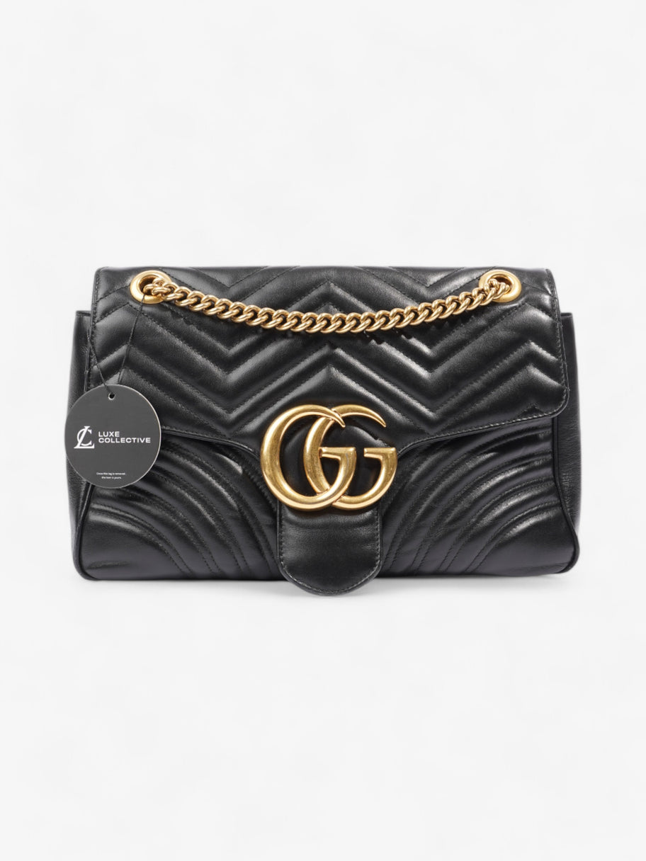 Gucci GG Marmont Black Matelasse Leather Medium Image 8