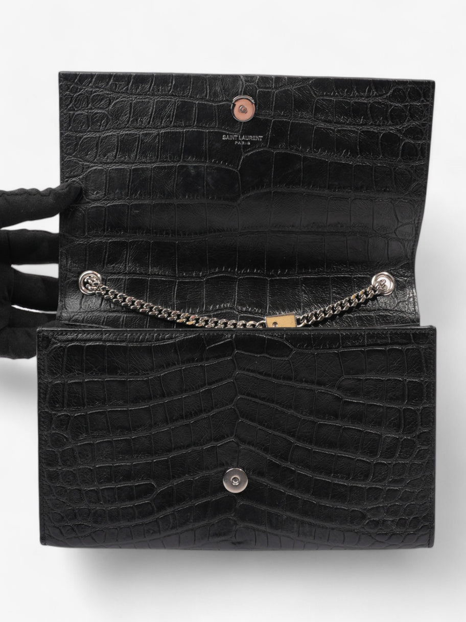 Saint Laurent Kate Tassle Bag Black Embossed Leather Medium Image 8