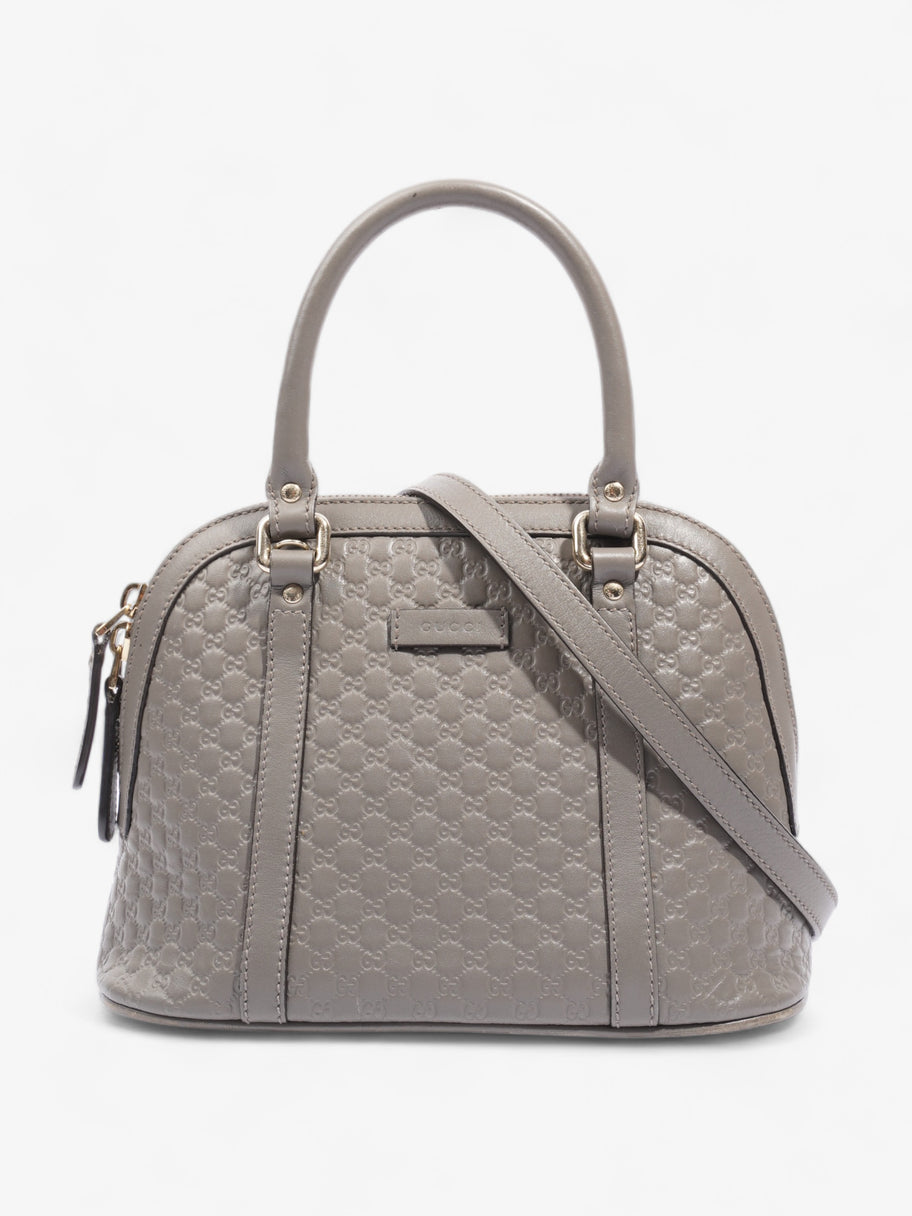 Mini Microguccissima Dome Bag  Grey Leather Image 1