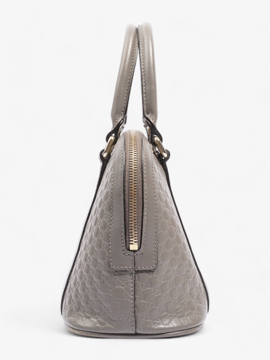 Mini Microguccissima Dome Bag  Grey Leather Image 3