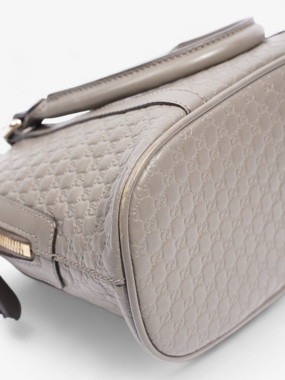 Mini Microguccissima Dome Bag  Grey Leather Image 7