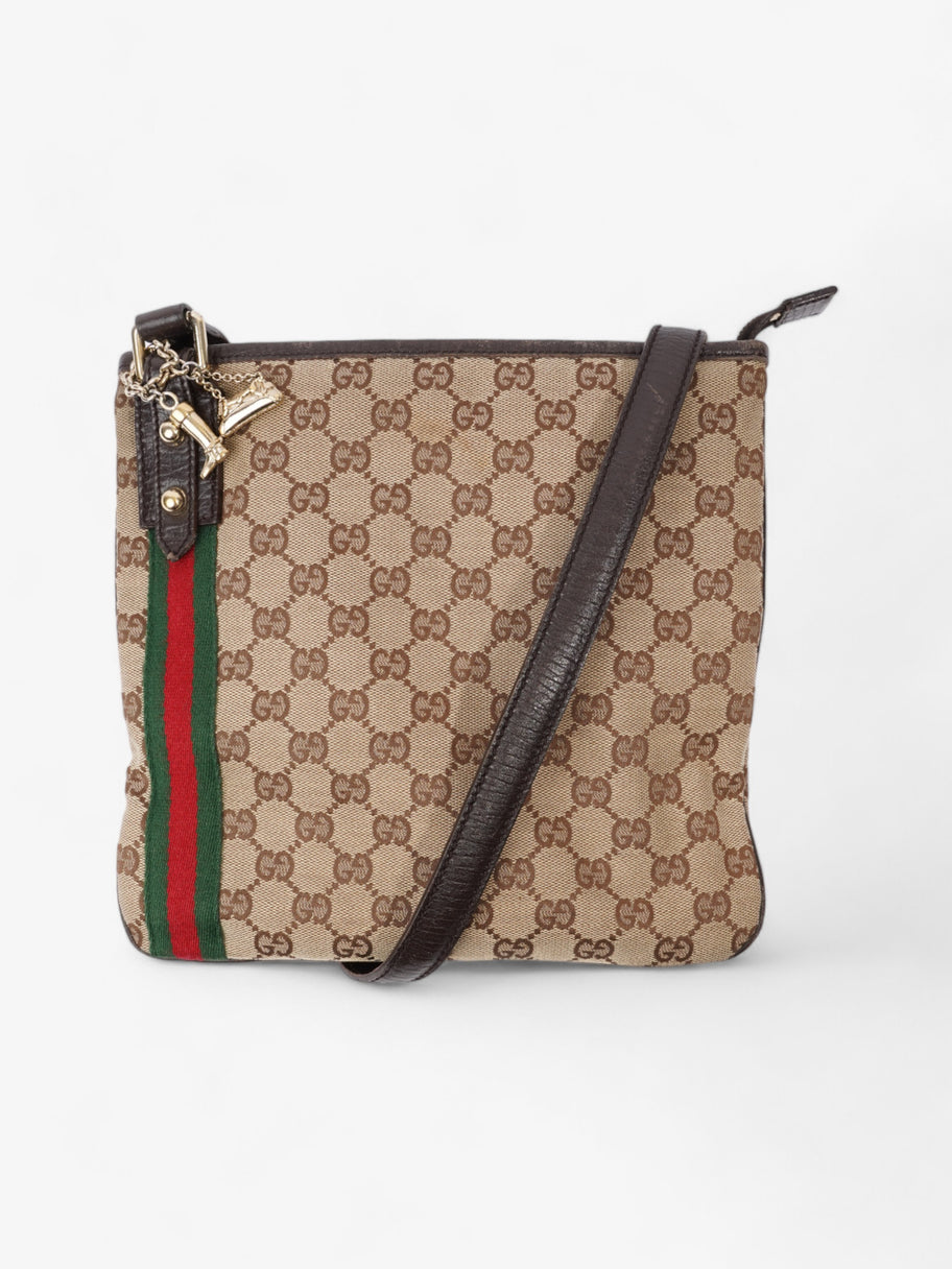 Gucci Sherry Line GG Supreme / Red / Green Canvas Image 1