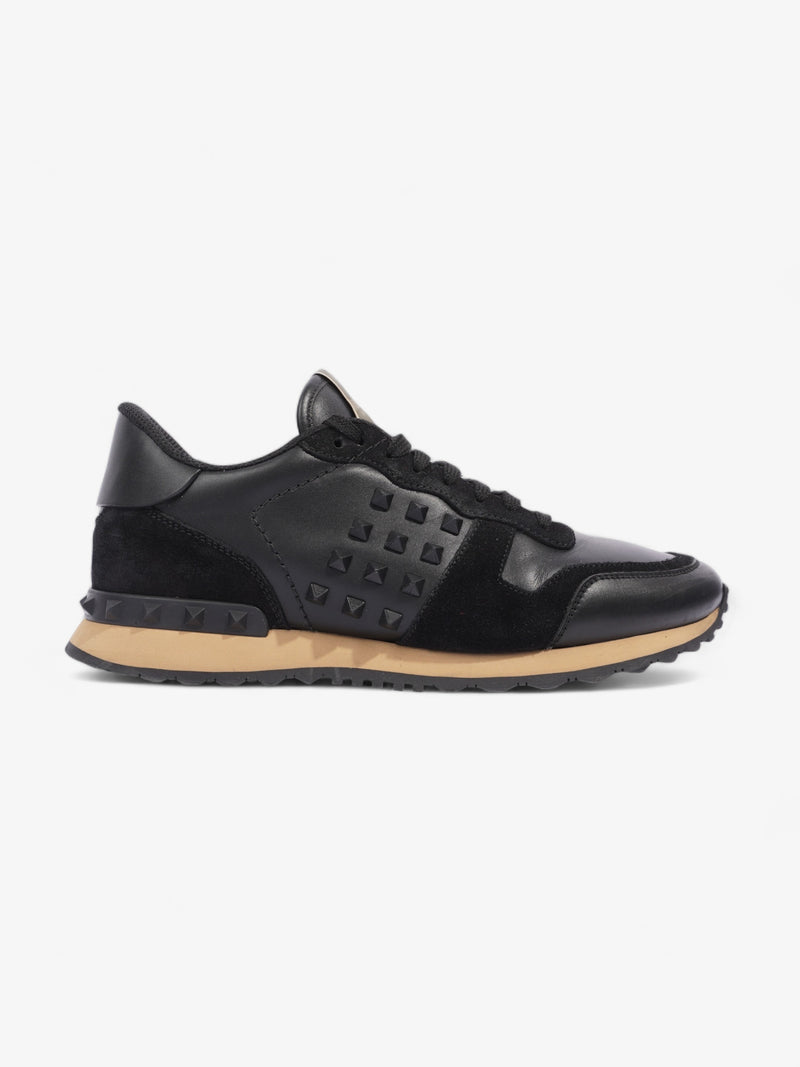  Rockstud Sneakers Black Leather EU 41 UK 7