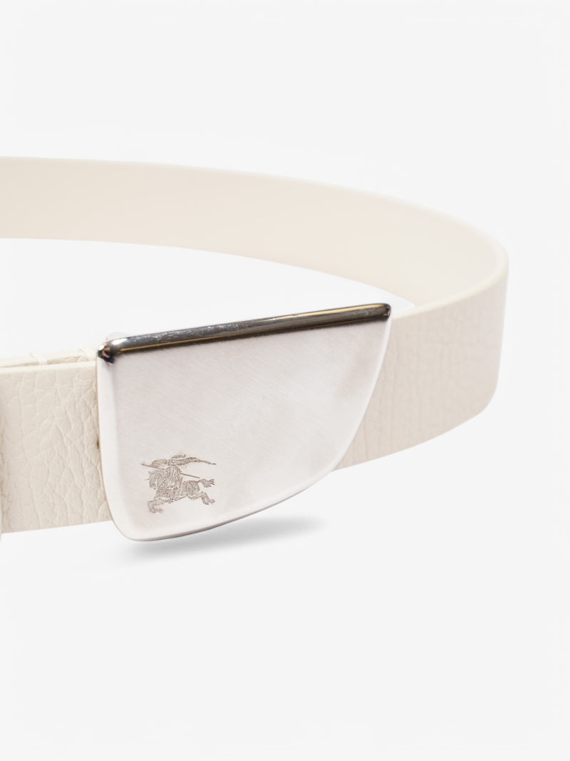  Burberry Shield Belt Cream Leather