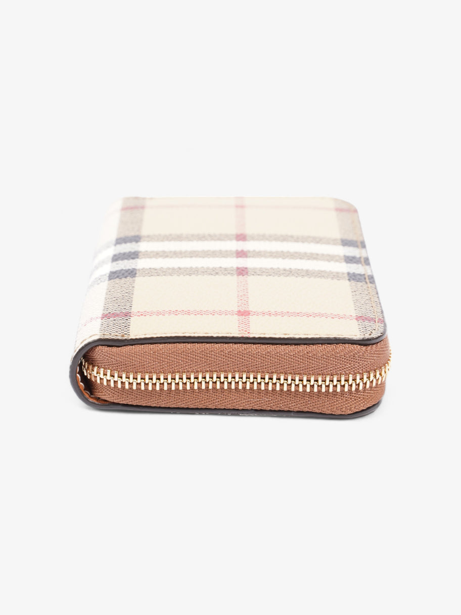 Small Check Zip Wallet Archive Beige Coated Canvas Image 2