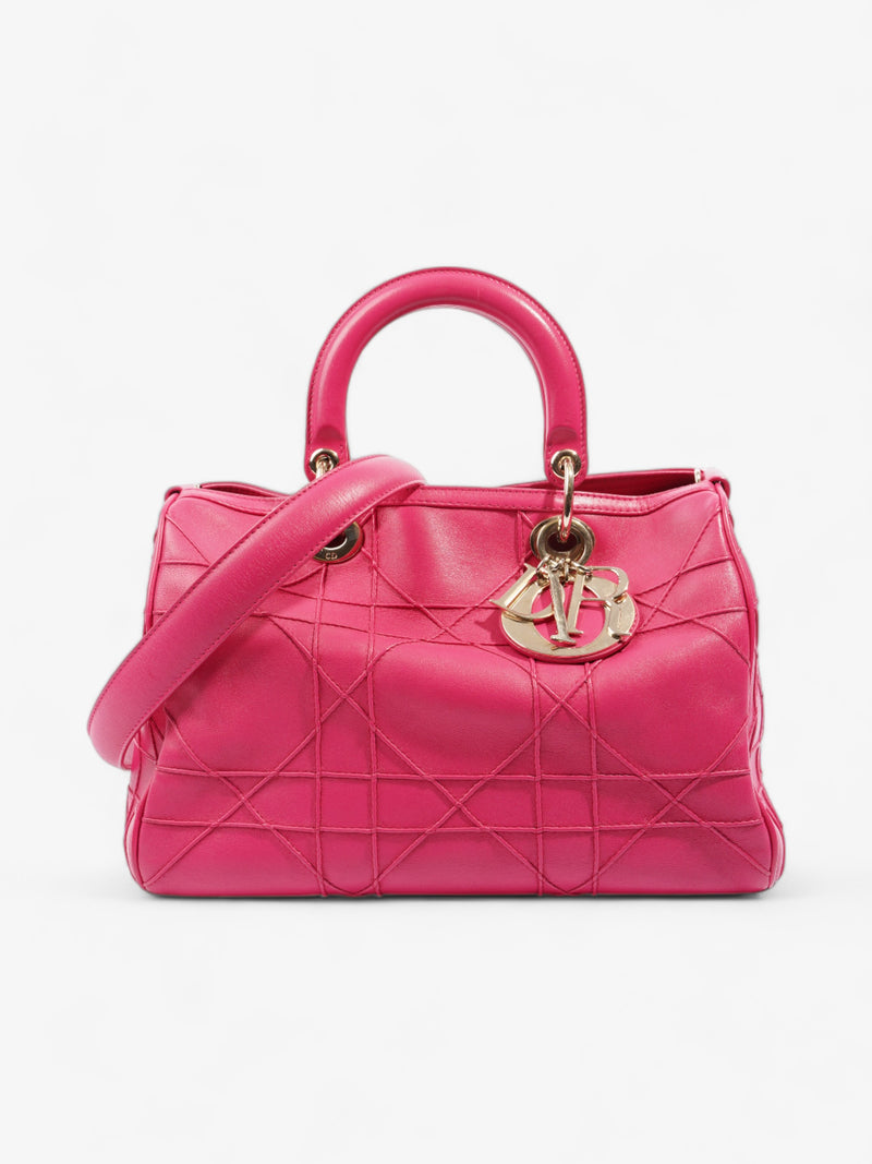  Christian Dior Granville Polochon Bag Pink Leather