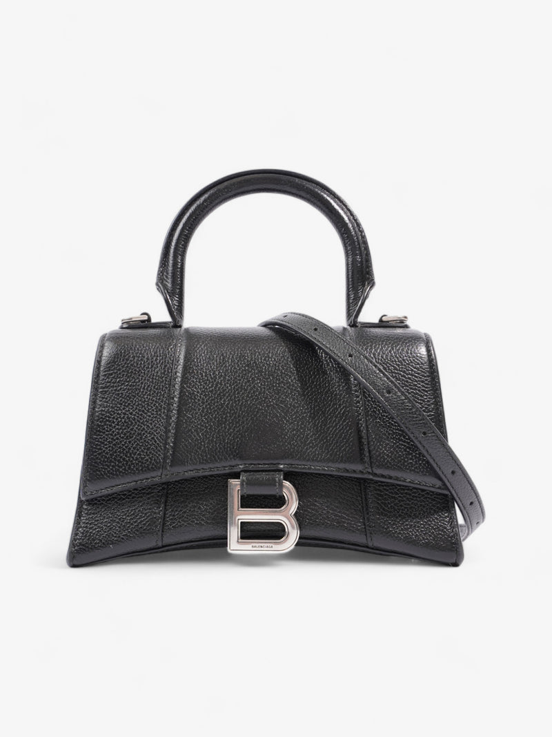  Balenciaga Hourglass Black Leather XS