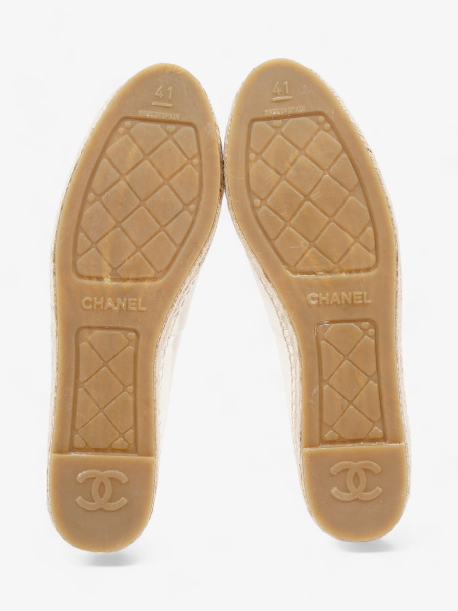 Chanel CC Cap Toe Espadrilles White Leather EU 41 UK 8 Image 7