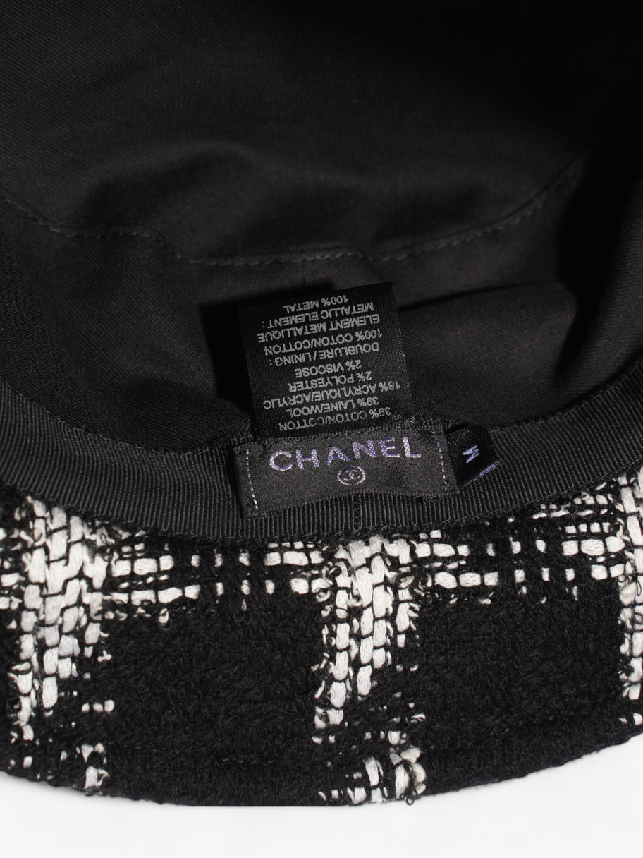 Chanel Bucket Hat Black / White Cotton Medium Image 7