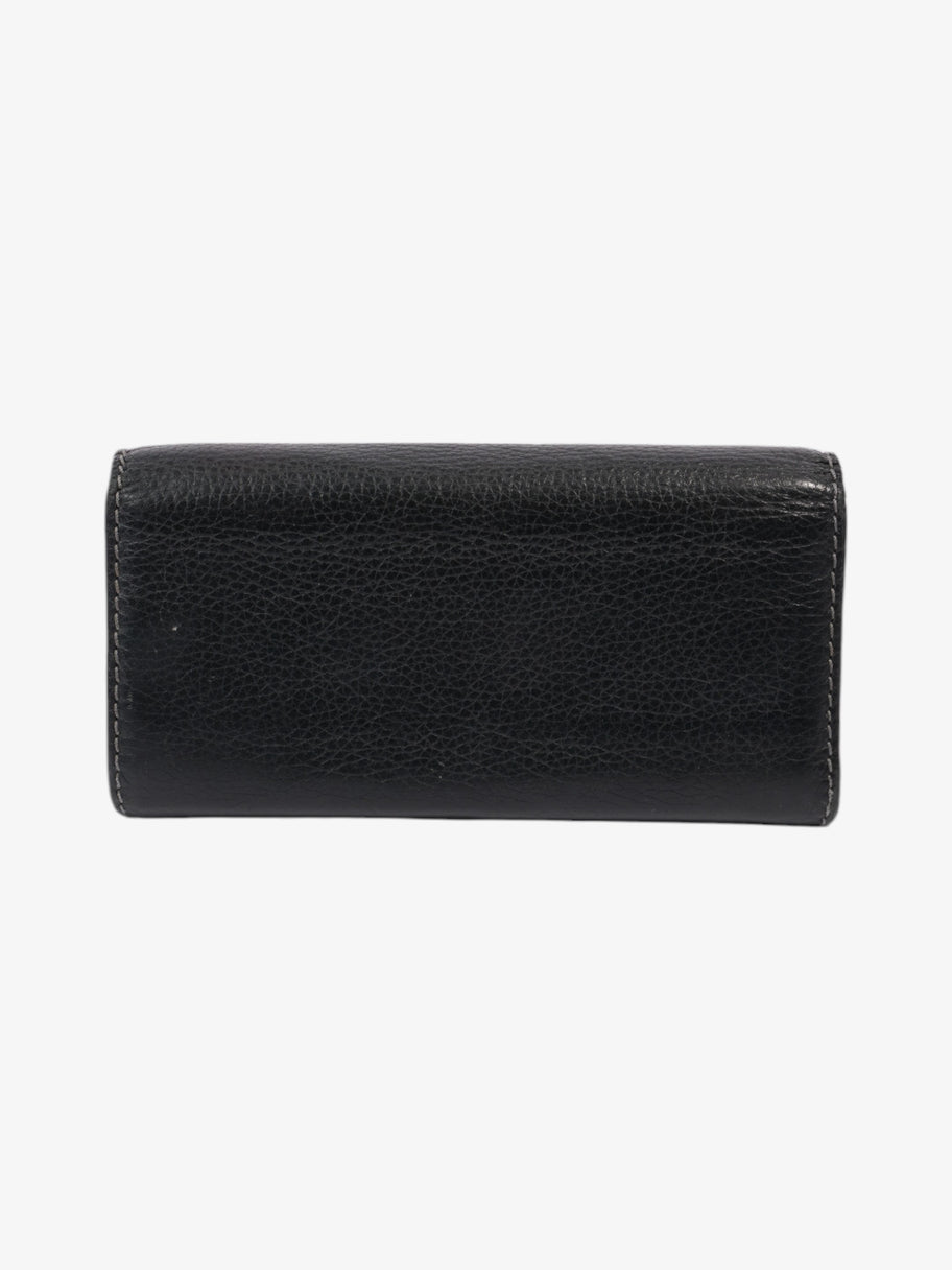 Chloe Marcie Fold Over Long Wallet Black / Gold Calfskin Leather Image 3