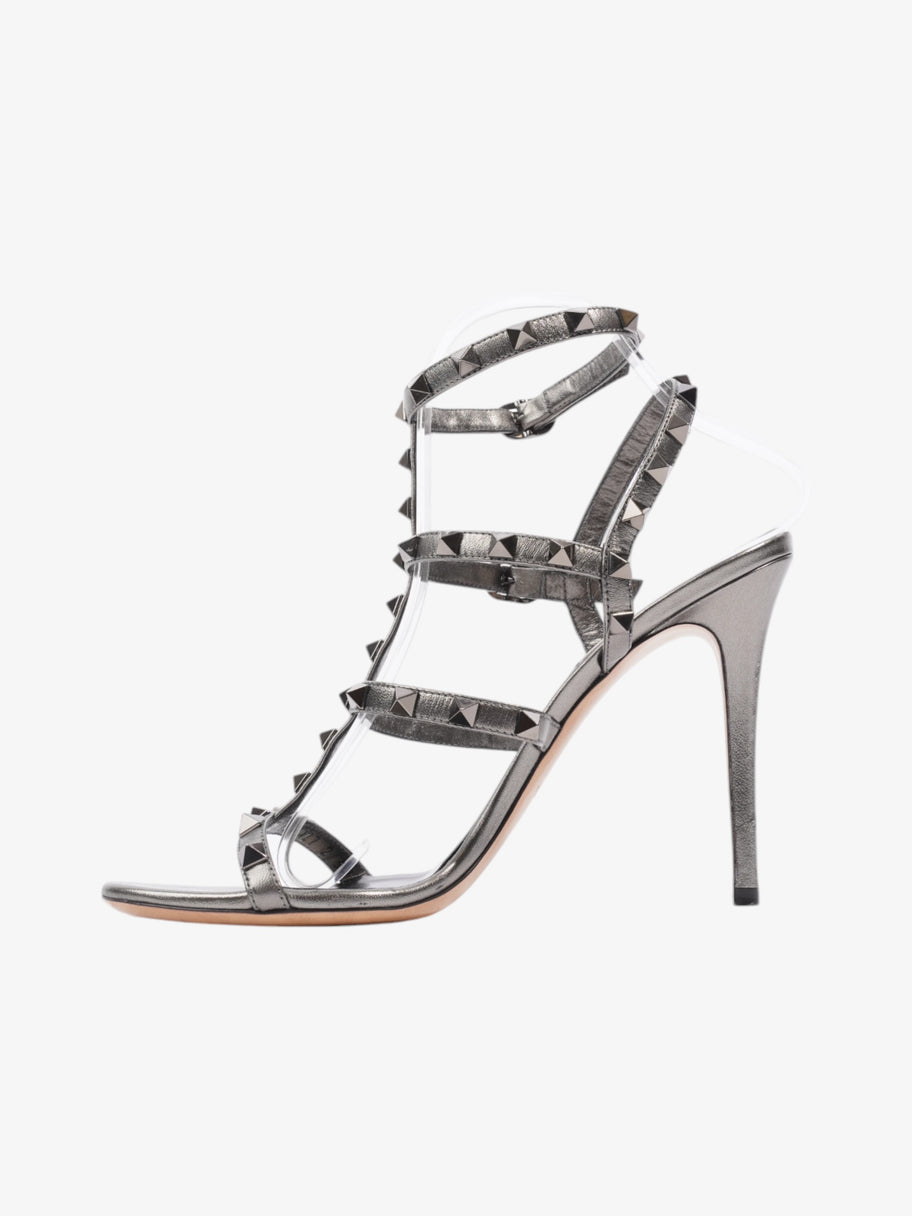 Valentino Rockstud Heels 105 Grey Leather EU 39 UK 6 Image 3