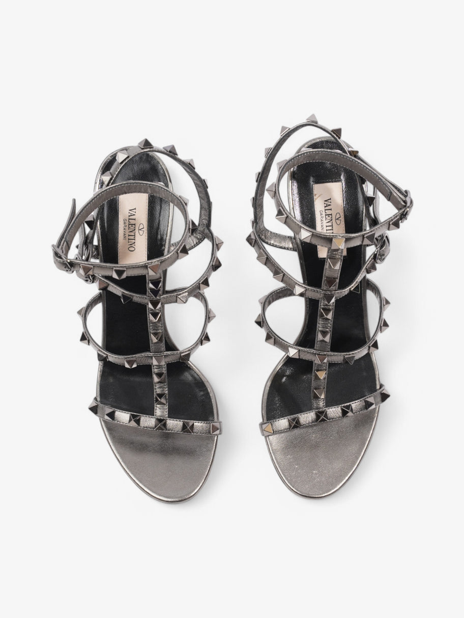 Valentino Rockstud Heels 105 Grey Leather EU 39 UK 6 Image 8