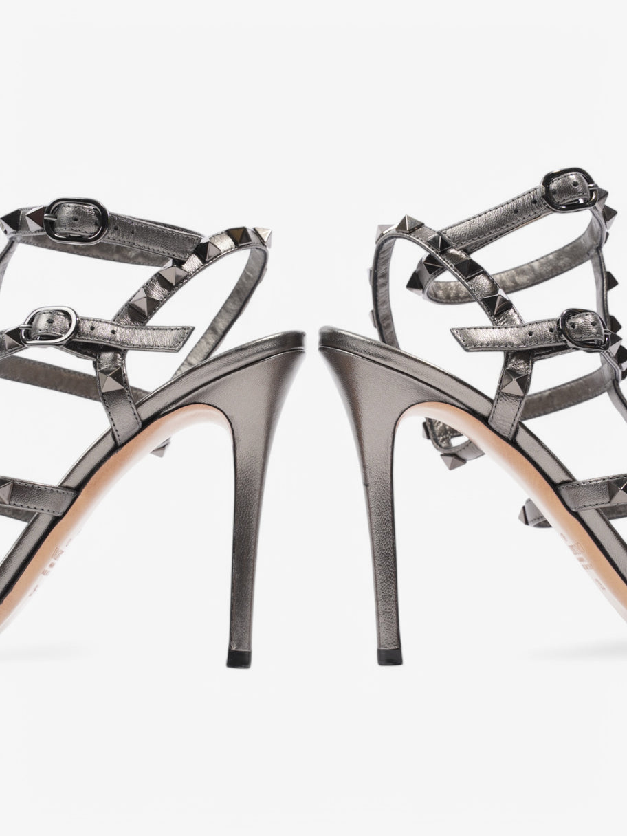 Valentino Rockstud Heels 105 Grey Leather EU 39 UK 6 Image 9