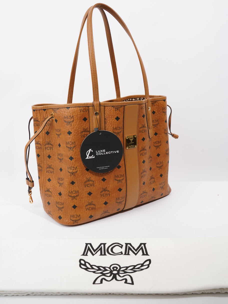 MCM Reversible Liz Shopper Bag Brown / Black Faux Leather Image 11