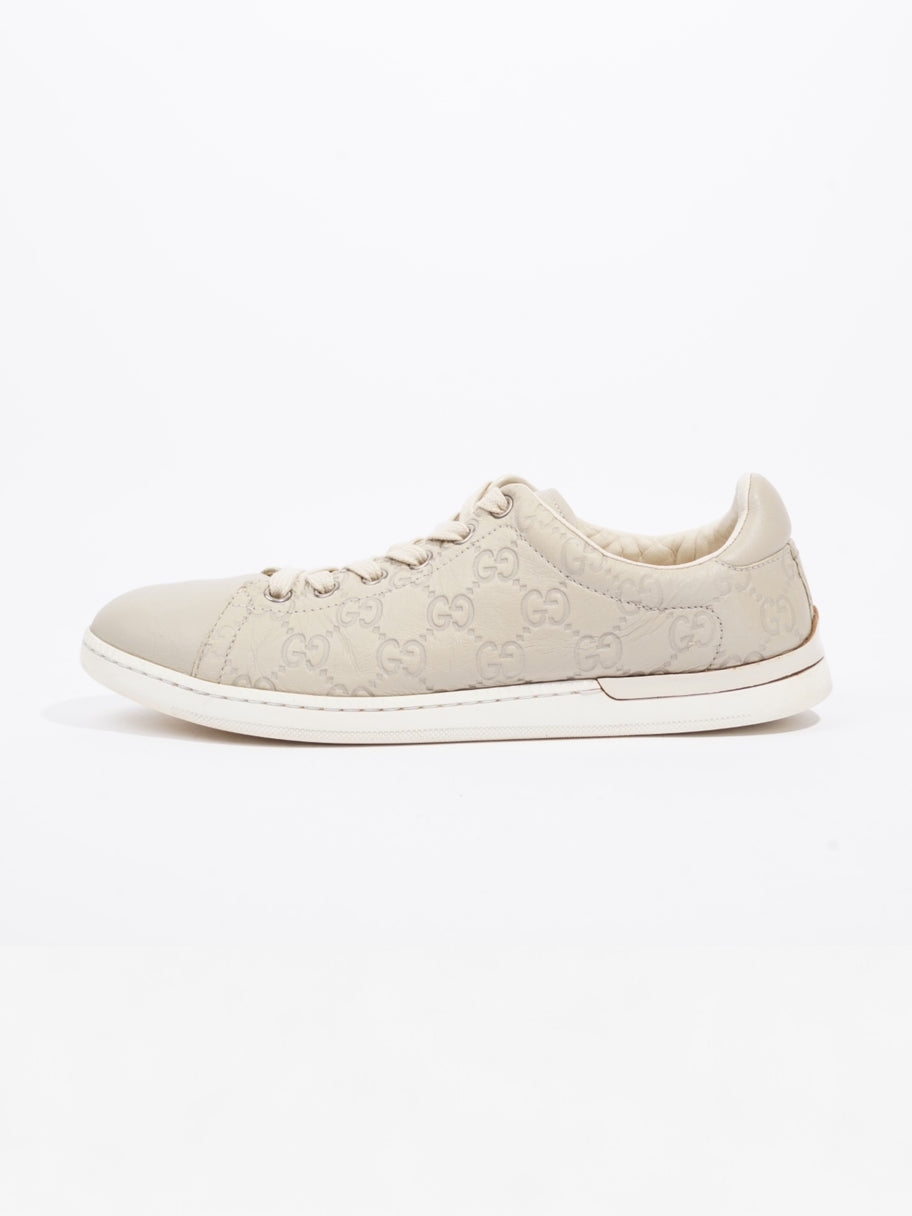 Gucci GG Embossed Ace Beige Embossed Leather EU 37 UK 4 Image 5