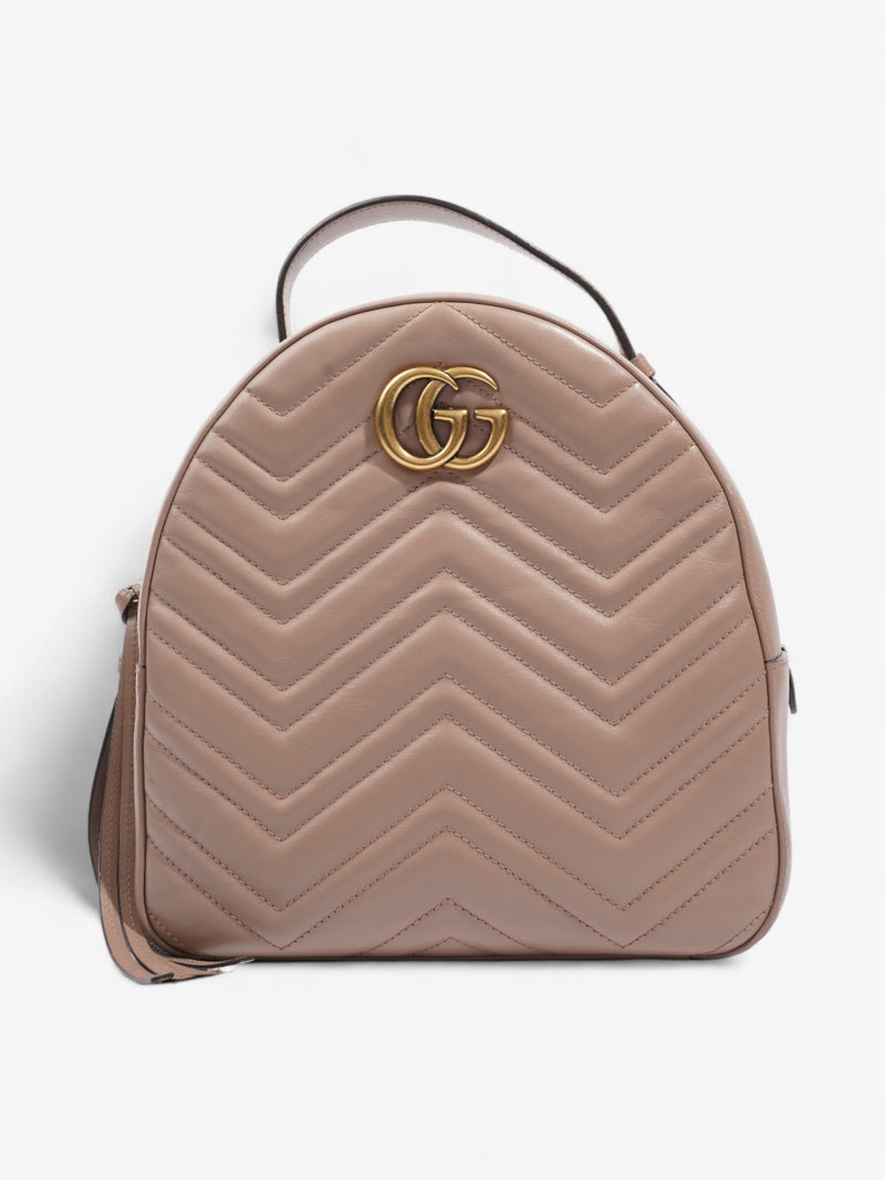  Gucci GG Marmont Backpack Dusty Pink Matelasse Leather