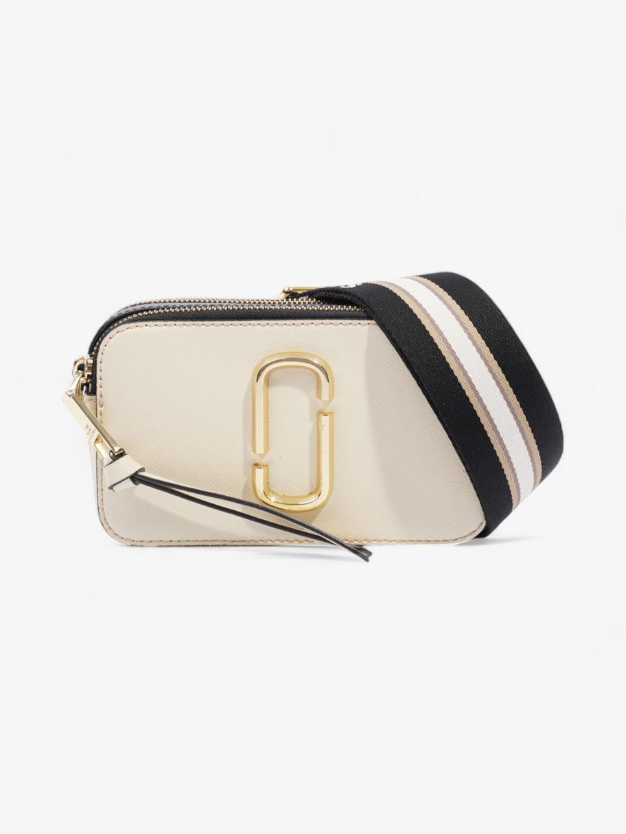 Marc Jacobs The Snapshot Bag Cream / Black Leather Image 1