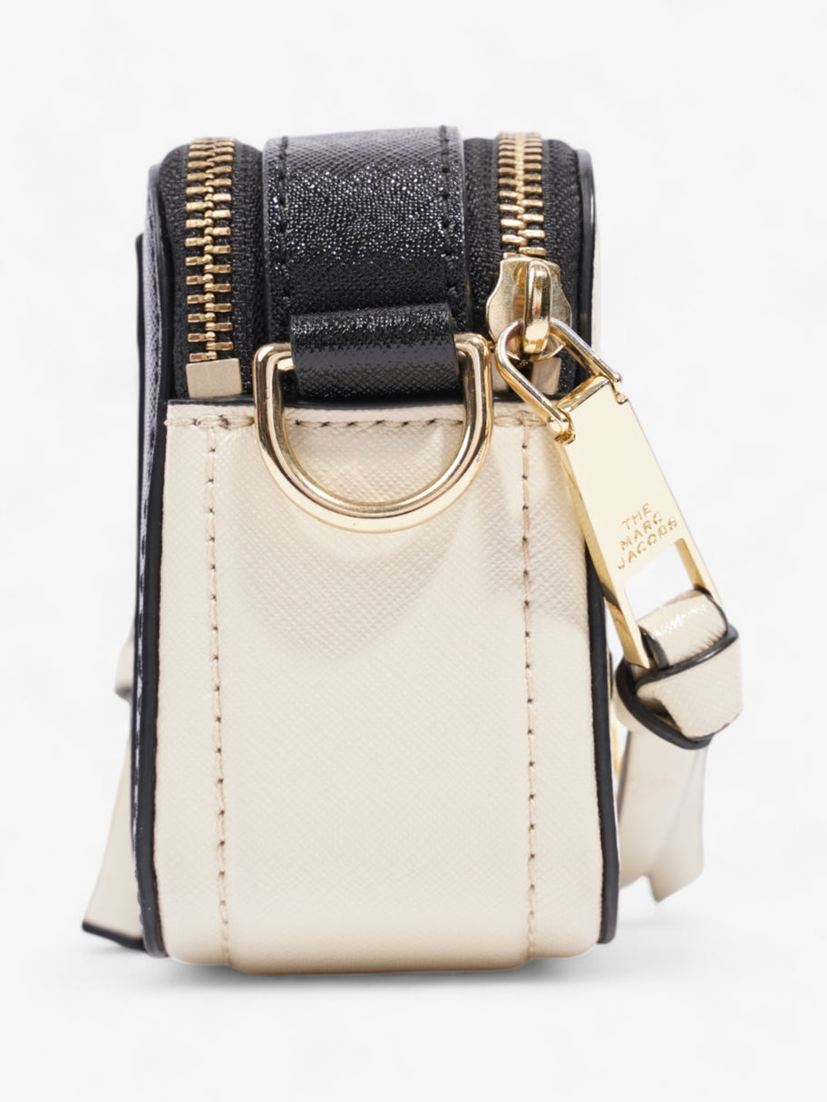 Marc Jacobs The Snapshot Bag Cream / Black Leather Image 5