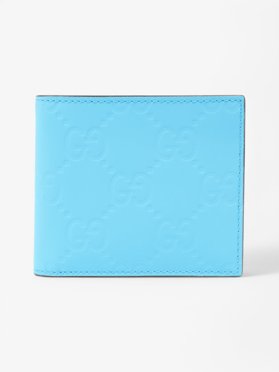 Gucci Bi-Fold Wallet Light Blue Rubber Image 1